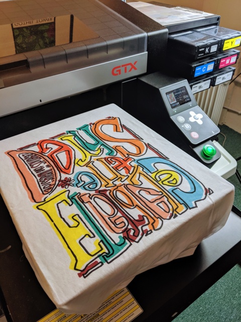 I Dress Myself digital Direct to Garment (DTG) printing with GOTS organic inks