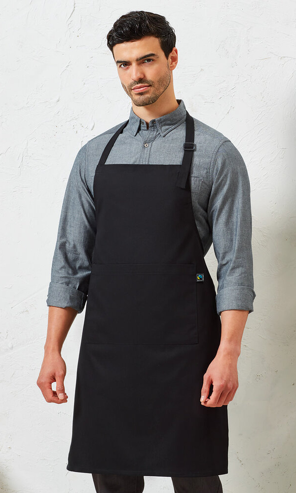 Premier Organic Cotton Bib Apron, Fairtrade certified PR112 Organic Cotton Bib Apron, Fairtrade certified Thumbnail
