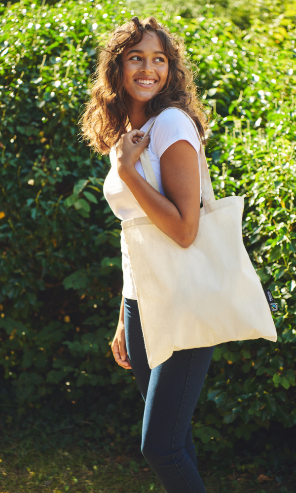 Fairtrade Organic Shopping Bag, Long Handles O90014 Fairtrade Organic Shopping Bag, Long Handles Thumbnail