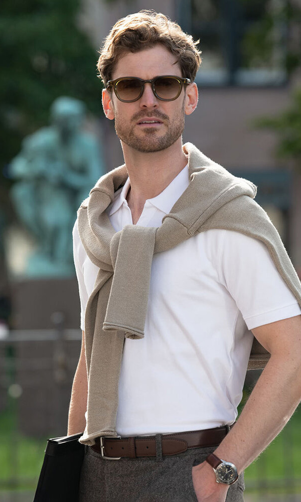 Nimbus Harvard v-neck – stretch deluxe polo shirt  N107M Harvard v-neck – stretch deluxe polo shirt  Thumbnail