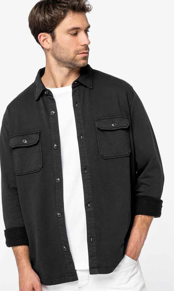 Native Spirit Native Spirit Faded Brushed Fleece Overshirt NS521 Native Spirit Faded Brushed Fleece Overshirt Thumbnail
