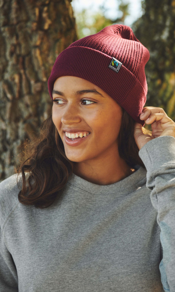 Fairtrade mixed knit beanie Thumbnail