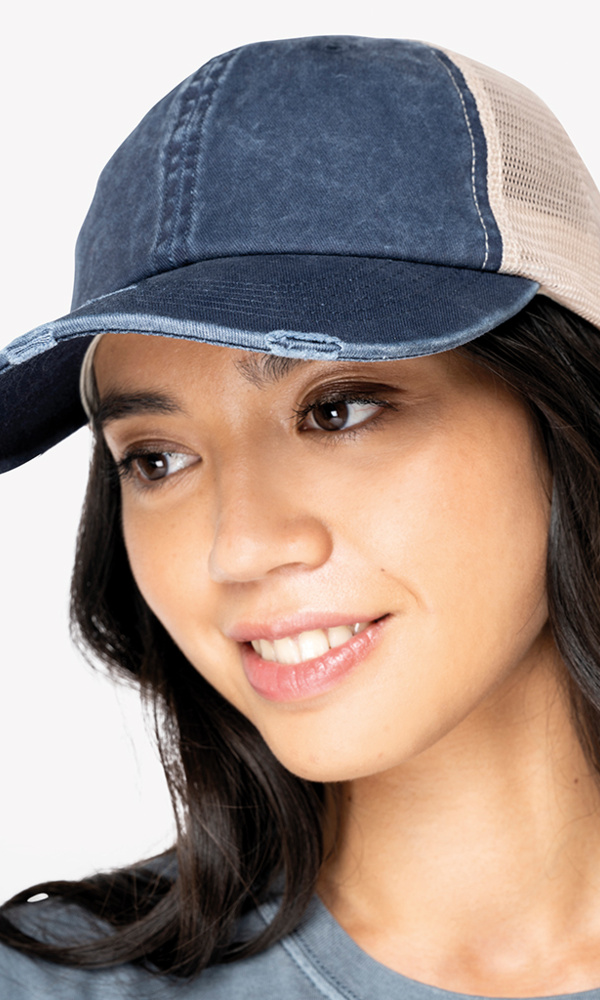 Native Spirit Native Spirit Washed Trucker Destroy Cap NS027 Native Spirit Washed Trucker Destroy Cap Thumbnail